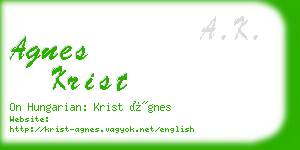 agnes krist business card